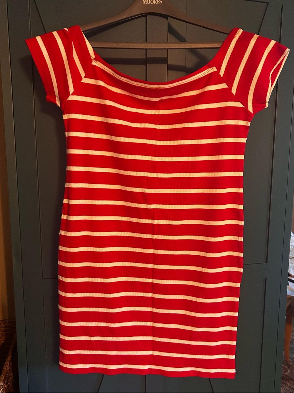 Primark Red and White Striped Midi Dress